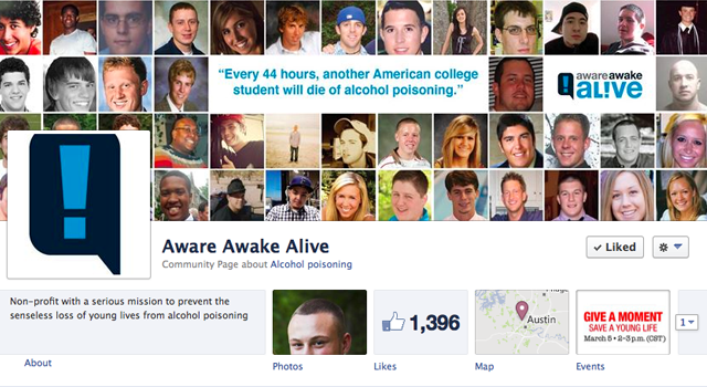 Aware Awake Alive facebook page