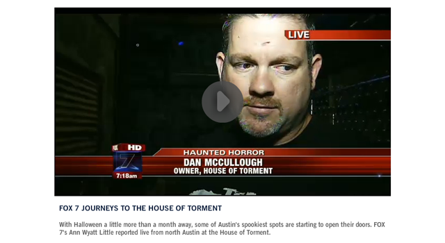 Fox 7 video photo clipping of house of torment
