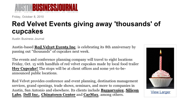 Giving away thousands cupcakes article