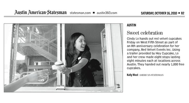 Sweet Celebration Austin Statesman article
